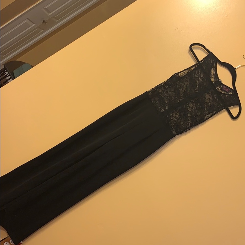 Black lace top jumpsuit